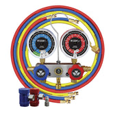 Mastercool 83272 front view showing manifold and easy-read gauges for accurate service
