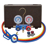 Mastercool 89661-PRO front view showing complete gauge set and portability benefits