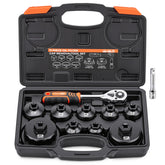 MateAuto front view of socket set showing organized case and quick selection