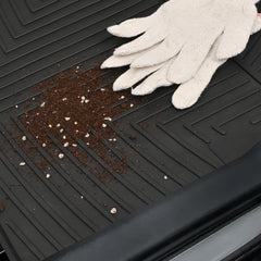 Matericuo rear mats installed in BMW 3 Series showing easy coverage and cleanliness
