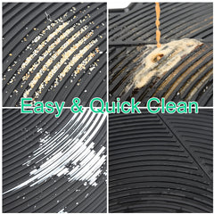Matericuo tire-pattern rubber close-up highlighting slip resistance and drainage