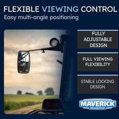 Maverick Advantage close-up of convex glass for expanded visibility