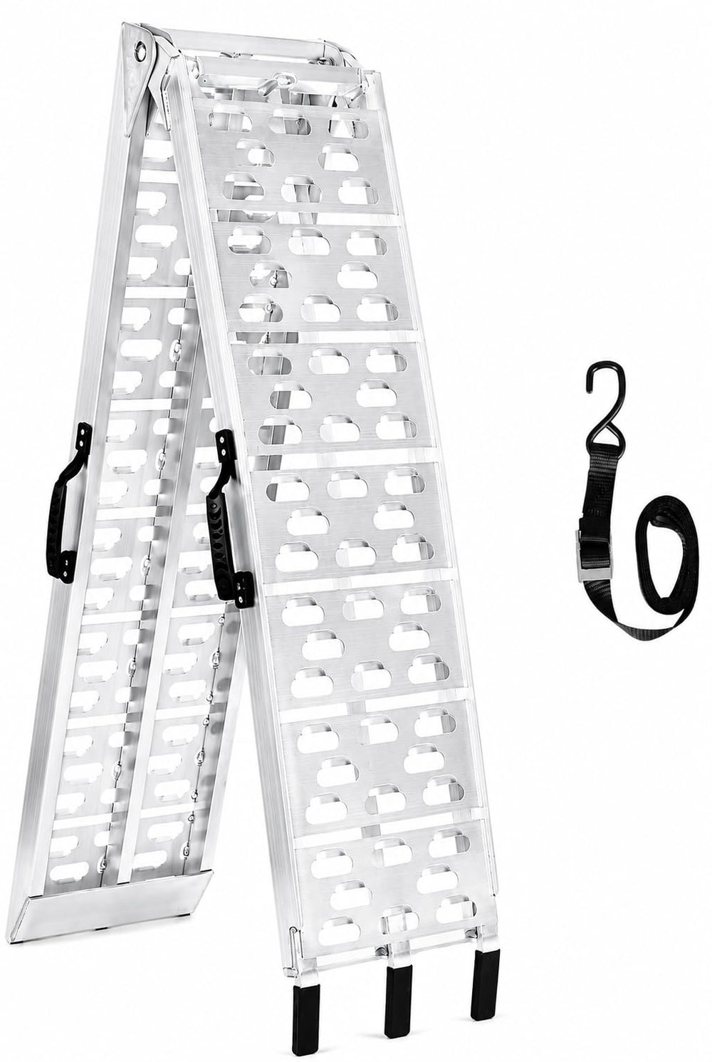 MAXIVAMN front view folded ramp showing compact storage and portability