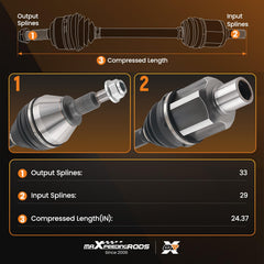 maXpeedingrods CV axle oriented as driver-side with OE fitment benefit