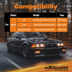 maXpeedingrods end link adapters laid out showing adjustable lengths and fit options