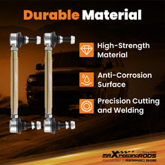 maXpeedingrods end links installed on front suspension demonstrating improved fit and stability