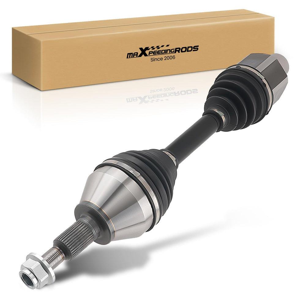 maXpeedingrods front CV axle full front view showing robust construction and fit