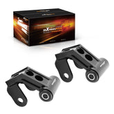 maXpeedingrods front-facing lowering shackles showing fit and symmetry benefit