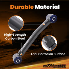 maXpeedingrods lower control arm detail highlighting adjustable length benefit