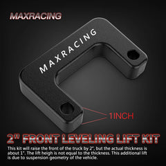MAXRACING installation hardware layout showing included bolts and simple bolt-on benefit