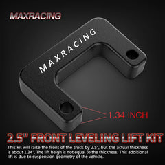 MAXRACING strut interface detail illustrating secure bolt-on fitment