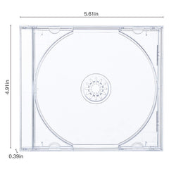 Maxtek open jewel case close-up of assembled clear tray highlighting secure hub