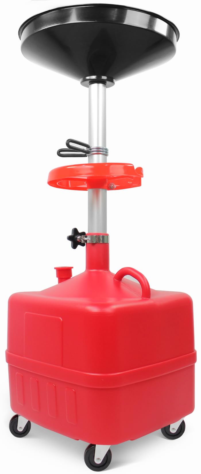 MaxWorks 50964 front view showing funnel and tank for easy fluid capture