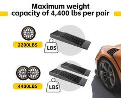 MAXXHAUL side profile showing 27-inch length and low 2.5-inch lift for low cars