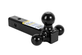 MAXXHAUL front view of triple ball mount showing three hitch balls and receiver fit benefit