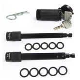MAXXHAUL front view of hitch pin lock set showing kit components and benefit of complete protection
