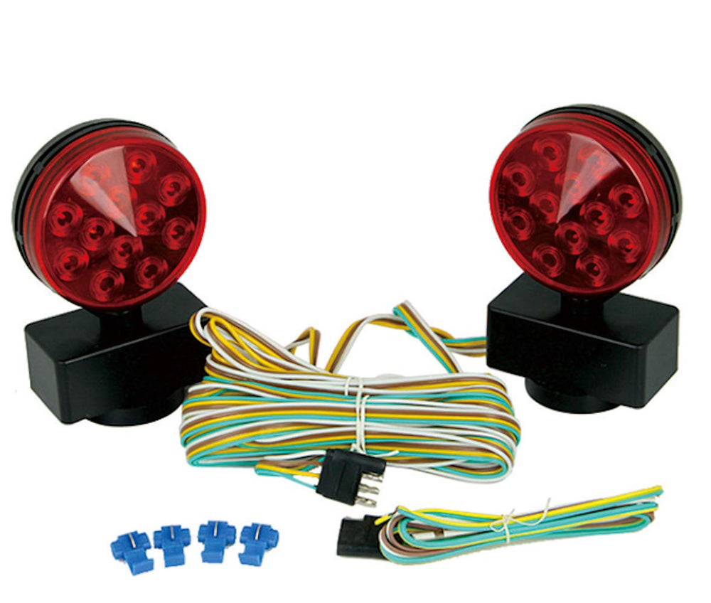 MAXXHAUL front view of towing light showing bright LEDs and clear lens for visibility