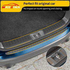 Maxzina adhesive backing detail showing pre-applied tape for easy install benefit