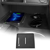 Maxzina front view of center console mat showing precise fit and protection