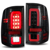MAYELLO front view of black tail light showing blackout style and modern look