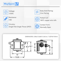MaySpare side profile highlighting 10-32 terminals and secure electrical connections