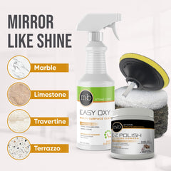MB Stone Care pad driver and set of polishing pads, ready-to-use kit