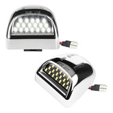 MbuyDIY front view chrome license light showing clean modern finish and brighter plate illumination