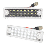 MbuyDIY front view of both LED license plate lights showing clean design and fit