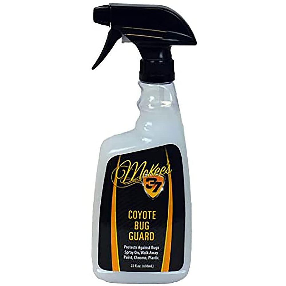 McKee's 37 front label view showing product identity and easy spray protection