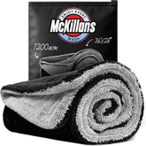 McKillans folded towel front view showing size and plush benefit