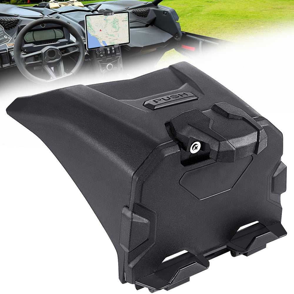 MDPROMCP front view of dash mount showing secure fit and tidy installation