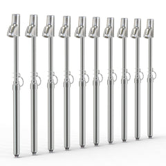 MEANLIN MEASURE front view of silver pressure gauge showing pen design and benefit of portability