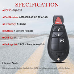 MechanMagic rear panel of fob displaying model markings for accurate fit