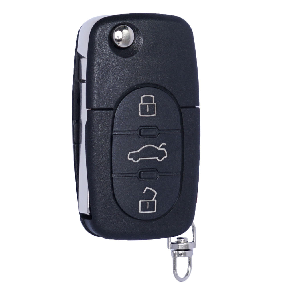 MechanMagic front view of 4-button flip key fob showing button layout and fit