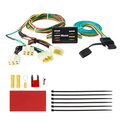 MECMO front 4-way flat connector showing plug face for quick hookup benefit
