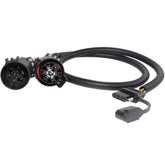 MECMO front USCAR 7-way connector showing plug and secure fit benefit