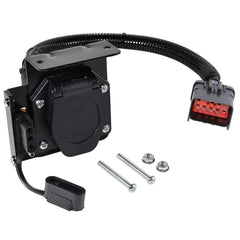 MECMO front-facing adapter showing both 7-way and 4-flat outlets for versatile towing