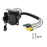 MECMO front view adapter showing dual 7‑pin and 4‑pole outputs and durable body