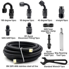 Medoon close-up of PTFE liner and stainless braided nylon showing durable, chemical-resistant construction