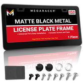 Mega Racer front view showing slim-top frame and sleek matte finish benefit: modern look