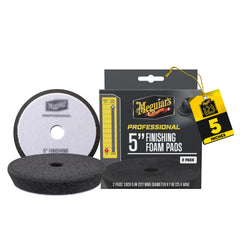 Meguiar's 5" finishing pad front pack shows product and convenience