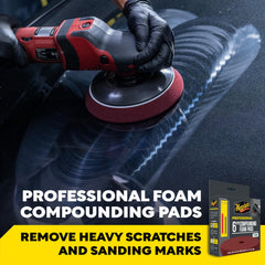 Meguiar's 6" pad side profile highlighting foam density for consistent cutting