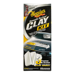 Meguiar's three premium clay bars close-up demonstrating safe contaminant removal