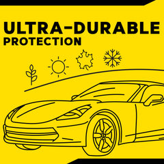 Meguiar's coated panel with water beading, showing strong hydrophobic protection