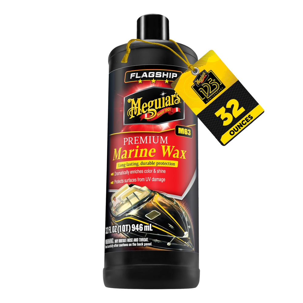 Meguiar's front label on 32oz jar showing product identity and benefits