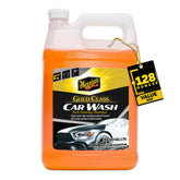 Meguiar's front label on gallon container showing product identity and benefits