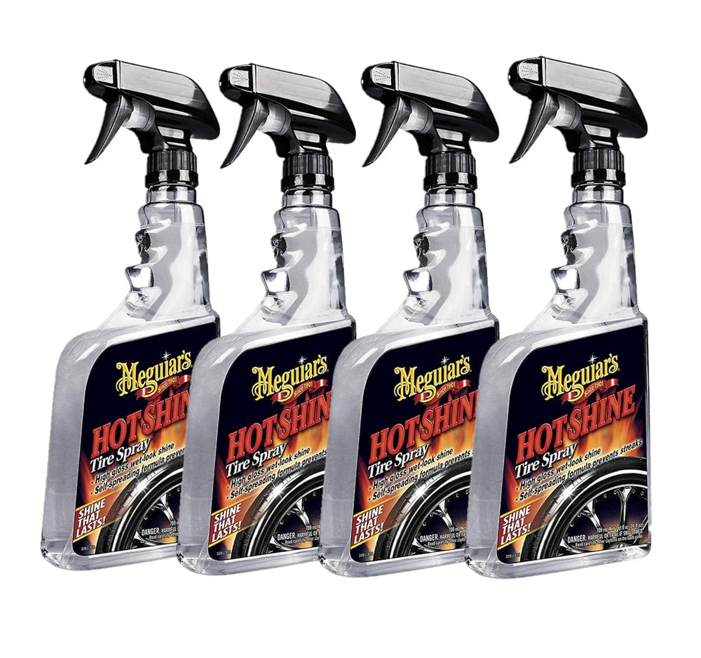 Meguiar's front label of 24 oz bottle showing high-gloss finish benefit