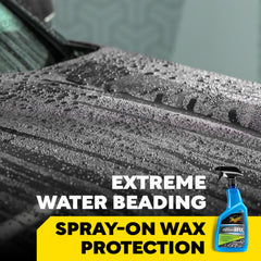 Meguiar's being rinsed off with water showing easy, even spread