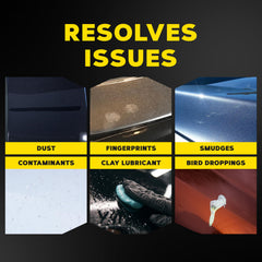 Meguiar's being wiped with a microfiber towel for swirl-free finishing