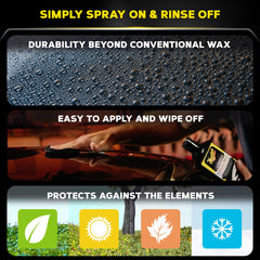 Meguiar's liquid wax spread on paint panel demonstrating easy coverage